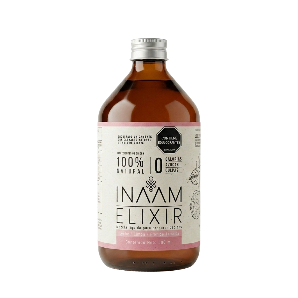 Elixir Lychee, Limón y Flor de Jamaica